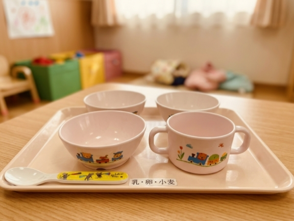 アレルギー対応 色付き食器・配膳トレー
